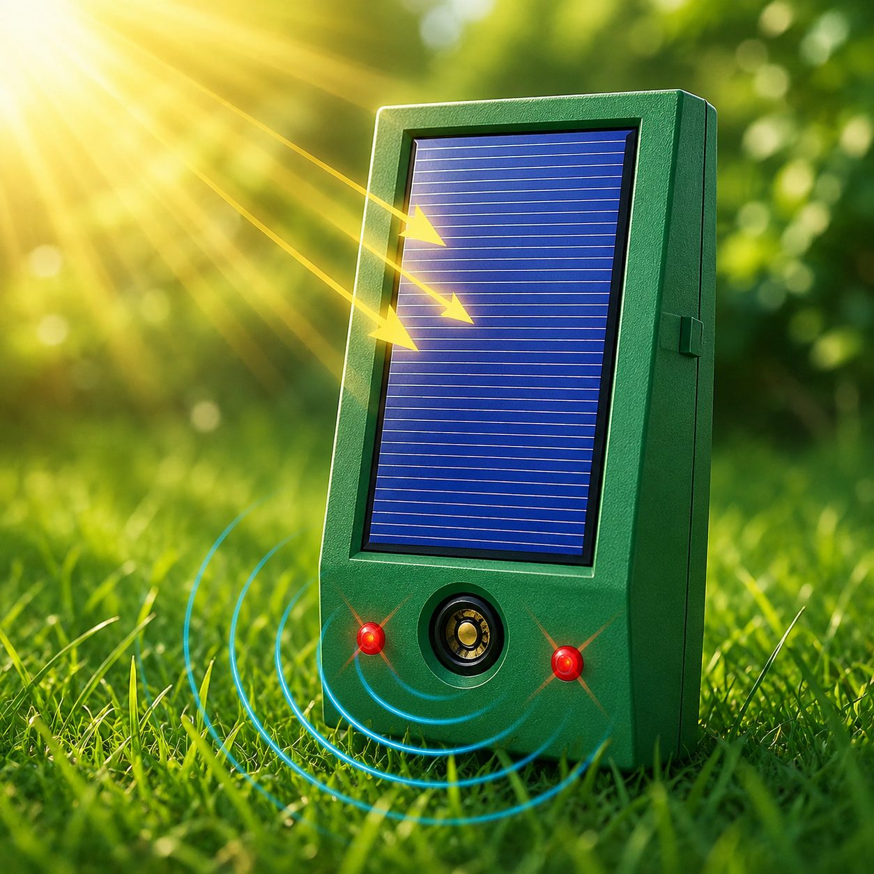 Sunlight charging the IonAway solar panel