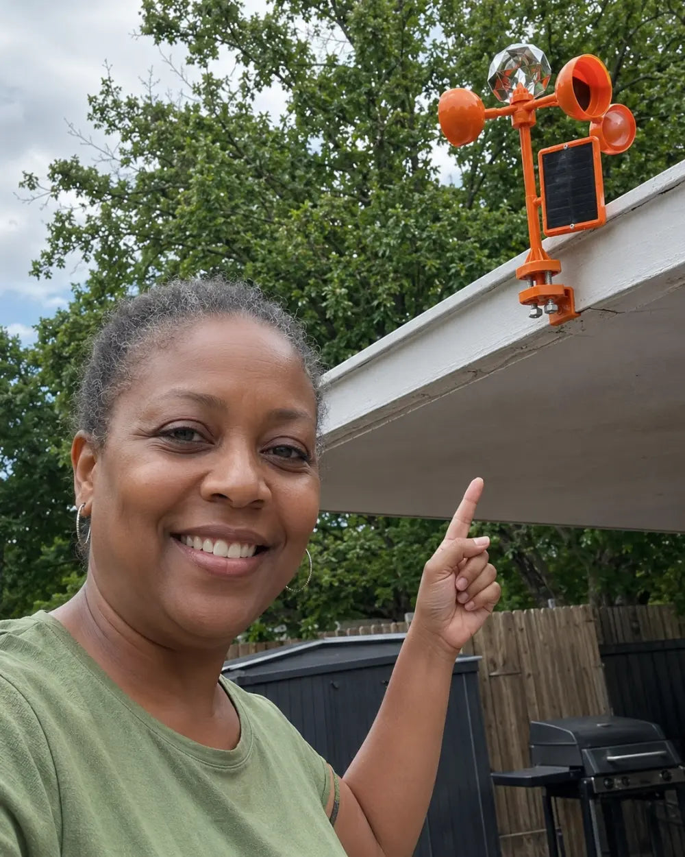 Customer photo: PestRay Rooftop Spinner